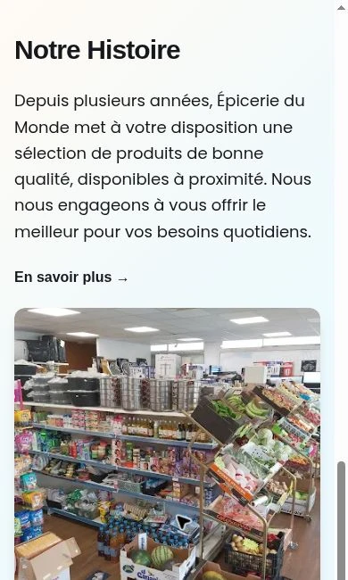 Présentation de l’épicerie — mobile.
