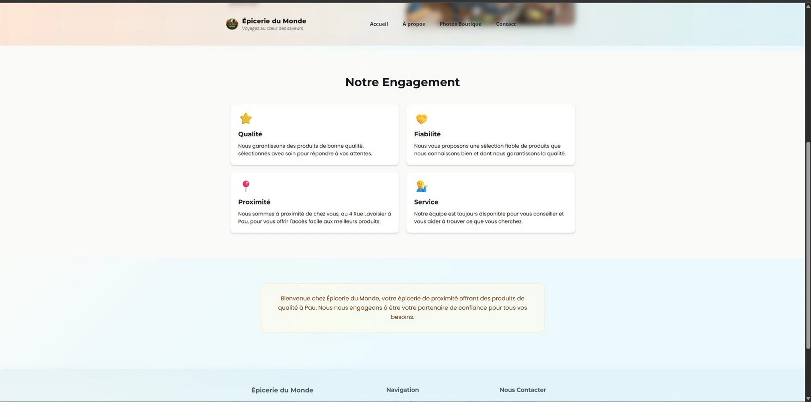 Notre engagement — capture du rapport.